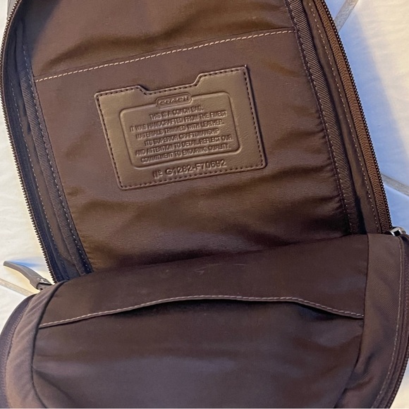 Coach Charcoal and Brown Belt Chest Back Sling Bag F70692 - Picture 10 of 13